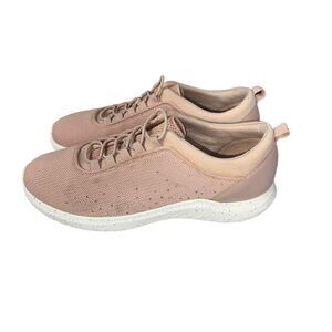 CLARKS Cloudsteppers Nova Step Embellished Bungee Sneakers Blush 10W Rhinestone
